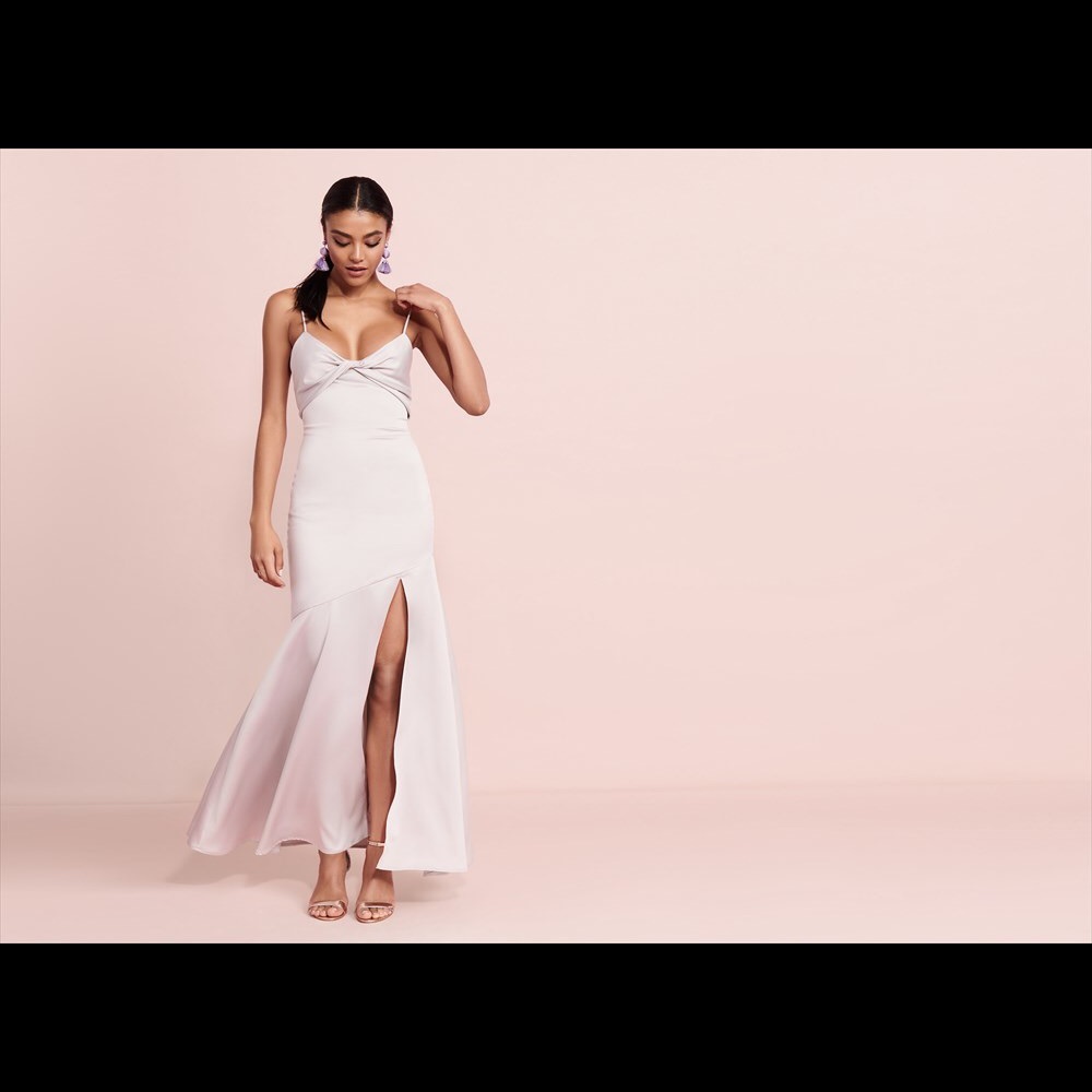 Dynamite Satin Maxi dress, silver